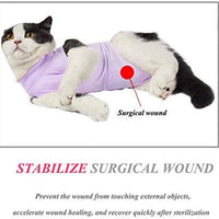 Coppthinktu - Traje de recuperación de gatos para heridas abdominales o enfermedades de la piel, transpirable E-Collar Alternativa para gatos y perros, después de cirugía desgaste anti lamer heridas - BESTMASCOTA.COM