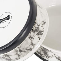 Bone Dry DII - Cuenco redondo de cerámica para comida y agua con borde de silicona antideslizante para perros y gatos - BESTMASCOTA.COM