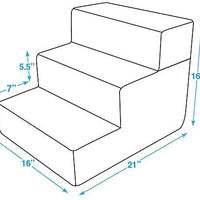 Best Pet Supplies - Escalera/escaleras de espuma para mascotas, 3 pasos, plegable, certificado por la certificación US - BESTMASCOTA.COM