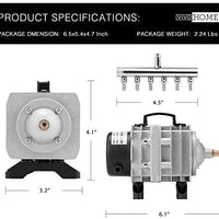 VIVOHOME Bomba de aire comercial electromagnética, 20W/32W/50W/102W, 317/950/1110/1750 GPH, salidas para acuarios, peceras y sistemas hidropónicos - BESTMASCOTA.COM