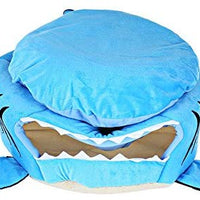 COCOPET Shark Bed for Small Cat Dog Cave Cozy Bed Removable Cushion,Waterproof Bottom - BESTMASCOTA.COM
