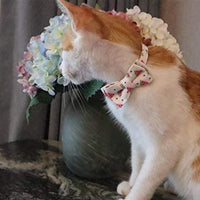 Gyapet Collar para gatos y mascotas Romper con timbre Bowtie Floral lazo desmontable ajustable de seguridad cachorro - BESTMASCOTA.COM