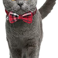 KUDES - Juego de 2 collares para gato con pajarita y campana para gatitos y algunos cachorros, ajustable de 7.8 a 10.5 pulgadas - BESTMASCOTA.COM