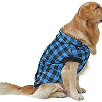 PAWZ grande perro tartán camisa Escudo Sudadera con Capucha Mascota Invierno Ropa suave y cálida - BESTMASCOTA.COM