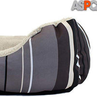 Cama para perro, motivo a rayas de ASPCA, micro tecnología, 28 por 20 por 8 pulgadas - BESTMASCOTA.COM