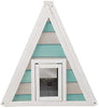 Petsfit - Casa de gato triangular para exteriores con puerta de escape para todos los gatos - BESTMASCOTA.COM