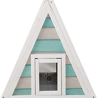 Petsfit - Casa de gato triangular para exteriores con puerta de escape para todos los gatos - BESTMASCOTA.COM