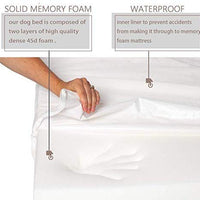 Laifug - Cama ortopédica de espuma viscoelástica para perro con forro impermeable duradero y funda extraíble lavable - BESTMASCOTA.COM