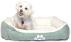 Long Rich Reversible Rectangle Pet Bed Dog Bed with Dog Paw Embroidery,Medium size, by Happycare Textiles - BESTMASCOTA.COM
