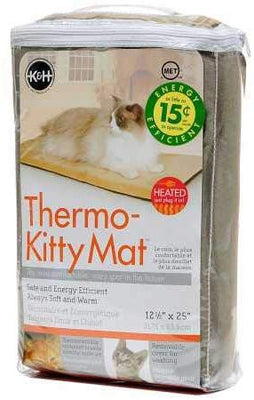Tapete térmico para gatos de K&H Pet Products, de 6 W. Cumple con los estándares de seguridad, S, Verde salvia - BESTMASCOTA.COM