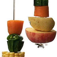 QBLEEV - Soporte para pájaros, comederos para pájaros, soporte para palos de frutas y verduras de acero inoxidable, juguete de forraje, pinchos para pájaros - BESTMASCOTA.COM