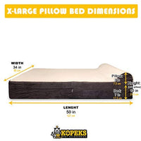 Cama para perro de espuma de memoria ortopédica de alta calidad de 7 pulgadas de grosor con almohada y funda extraíble fácil de lavar con parte inferior antideslizante. Incluye forro impermeable para perros grandes. - BESTMASCOTA.COM