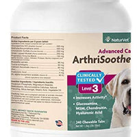 naturvet clínicamente probado arthrisoothe-gold Cuidado de Articulaciones Nivel 3 Advanced para perros y gatos, Chewable Pastillas, fabricado en EE. UU. - BESTMASCOTA.COM