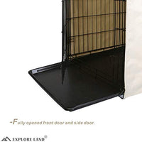 Explore Land - Funda para jaula de perro de poliéster duradero, ajuste universal para jaula de perro de 30 a 42 pulgadas - BESTMASCOTA.COM