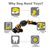 LECHONG Durable Dog Chew Toys for Aggressive Chewer, Combine Ball Rope Dog Toy 13.5 Inch Nearly Indestructible Dog Toy with Convex Design for Puppy Small Medium and Large Dogs - BESTMASCOTA.COM