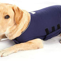 Furubaby Ansiedad Perro Abrigo una camisa Calm Down Perro Chaqueta para xs Pequeño Mediano Grande XL Perros | Color Sólido Azul Gris Verde Rosa Thunder Dog Wrap(Dark Blue) - BESTMASCOTA.COM