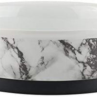 Bone Dry DII - Cuenco redondo de cerámica para comida y agua con borde de silicona antideslizante para perros y gatos - BESTMASCOTA.COM
