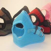 Arnés para perros de malla suave, cómodo para razas pequeñas, cachorros, juguetes, de 2 a 16 lb, en color rosa bebé, azul, negro, rojo, camuflado en tamaño pequeño, mediano, grande y extra grande - BESTMASCOTA.COM