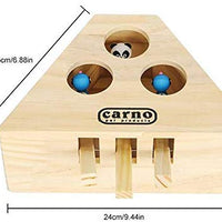 Volwco - Juguete interactivo de madera maciza con diseño de gato - BESTMASCOTA.COM