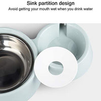 Anyifan - Bol de acero inoxidable desmontable para perro, con autodistribución de gravedad para mascotas, bebedor de agua y alimentador, resina ABS, doble cuenco para perro y gato, acero inoxidable, dispensador automático de agua - BESTMASCOTA.COM