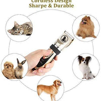 Ceenwes Dog Clippers Low Noise Pet Clippers Rechargeable Dog Trimmer Cordless Pet Grooming Tool Professional Dog Hair Trimmer with Comb Guides Scissors Nail Kits for Dogs Cats & Other