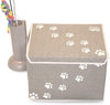 Feline Ruff - Caja de almacenamiento para juguetes de perro, tamaño grande Cesta de almacenamiento de juguetes para mascotas de 16.0 x 12.0 in con tapa. Cubo de lona plegable perfecto para juguetes y accesorios de gato. - BESTMASCOTA.COM