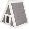 Petsfit - Casa de gato triangular para exteriores con puerta de escape para todos los gatos - BESTMASCOTA.COM