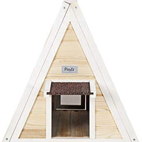 Petsfit - Casa de gato triangular para exteriores con puerta de escape para todos los gatos - BESTMASCOTA.COM