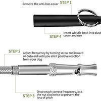 Mumu Sugar Dog Whistle to Stop Barking, Adjustable Pitch Ultrasonic Training Tool Silent Bark Control for Dogs- 1PCS Whistle with 1 Free Lanyard(Black) - BESTMASCOTA.COM