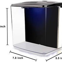 Freesea tanque de peces Betta de 1,4 galones con luz LED y bomba de filtro - BESTMASCOTA.COM