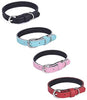 Lumimi - Collar para gato, collar para cachorro, piel auténtica, longitud ajustable, fácil de limpiar, duradero y seguro, incluye cascabel y perforador, multicolor - BESTMASCOTA.COM