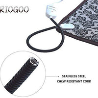 RIOGOO Pet Heating Pad Large, Dog Cat Electric Heating Pad Indoor Waterproof Adjustable Warming Mat with Chew Resistant Steel Cord - BESTMASCOTA.COM