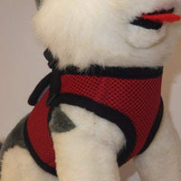 Arnés para perros de malla suave, cómodo para razas pequeñas, cachorros, juguetes, de 2 a 16 lb, en color rosa bebé, azul, negro, rojo, camuflado en tamaño pequeño, mediano, grande y extra grande - BESTMASCOTA.COM