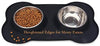 Hubulk - Cuencos para perros, 2 cuencos de acero inoxidable con alfombrilla de silicona antideslizante antiderrames + cuencos de agua y alimentos para alimentar perros pequeños, medianos, grandes, gatos, cachorros - BESTMASCOTA.COM