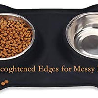 Hubulk - Cuencos para perros, 2 cuencos de acero inoxidable con alfombrilla de silicona antideslizante antiderrames + cuencos de agua y alimentos para alimentar perros pequeños, medianos, grandes, gatos, cachorros - BESTMASCOTA.COM