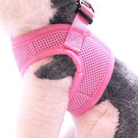 Arnés para perros de malla suave, cómodo para razas pequeñas, cachorros, juguetes, de 2 a 16 lb, en color rosa bebé, azul, negro, rojo, camuflado en tamaño pequeño, mediano, grande y extra grande - BESTMASCOTA.COM