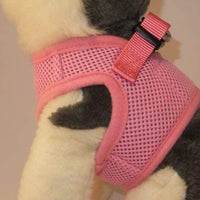 Arnés para perros de malla suave, cómodo para razas pequeñas, cachorros, juguetes, de 2 a 16 lb, en color rosa bebé, azul, negro, rojo, camuflado en tamaño pequeño, mediano, grande y extra grande - BESTMASCOTA.COM