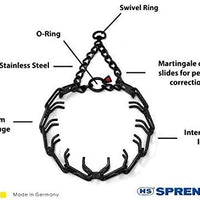 Herm Sprenger - Collar de entrenamiento para perro de acero inoxidable negro con cuello giratorio ultra Plus para mascotas, collar sin tirones para perros, collar de entrenamiento antitirones fabricado en Alemania - BESTMASCOTA.COM