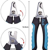 Dudi Dog Nail Clippers and Trimmer - with Quick Safety Guard to Avoid Over-Cutting Toenail - Grooming Razor Sharp Blades for Small Medium Large Breeds (Blue) - BESTMASCOTA.COM
