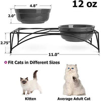 Y YHY Cuenco de cerámica para gatos, cuenco de comida o agua poco profundo y ancho, regalo para gato, plato para gato, 12 onzas - BESTMASCOTA.COM