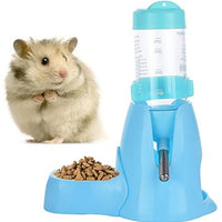 Guardians - Botella de agua para hámster, botella de agua automática para mascotas con contenedor de alimentos, base para choza, para colgar, botellas de alimentación de agua, dispensador automático para animales pequeños - BESTMASCOTA.COM