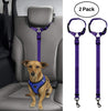 BWOGUE 2 paquetes de correas de seguridad para perros y gatos, para reposacabezas de coche, de nailon, ajustables, para perros, cinturones de seguridad, arnés - BESTMASCOTA.COM