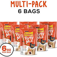 Purina Friskies Party Mix Adult Cat Treats - (6) 6 oz. Pouches - BESTMASCOTA.COM