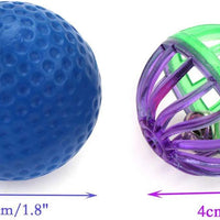 48pcs plástico Bell gato bola juguete de gato gatito Chase Juguete tamaño 1.6" ~ 1.8" 8 tipos varios colores - BESTMASCOTA.COM