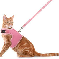 Arnés de gato a prueba de escape con correa ajustable de malla suave, ideal para caminar - BESTMASCOTA.COM