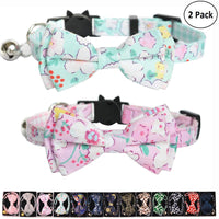 M-YOUNG Collar para gato con campana y pajarita, collares de seguridad ajustables para cachorro de gatito (6.7 in a 10,8 pulgadas) - BESTMASCOTA.COM