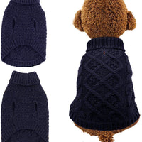 Mihachi – Sudadera para perro, abrigo de invierno, ropa clásica de punto para clima frío - BESTMASCOTA.COM