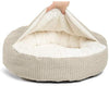 Cama acogedora Best Friends by Sheri, cama de lujo para perros y gatos con cobija, cálida y segura. Brinda apoyo para la cabeza, el cuello y las articulaciones, lavable a máquina, parte inferior resistente al agua - BESTMASCOTA.COM