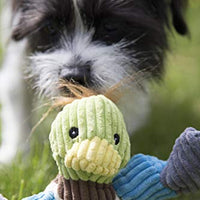 HuggleHounds - Juguete de peluche chirriante para perros con nudos para masticadores agresivos - BESTMASCOTA.COM