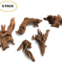 5 ramas de madera de deriva para acuario, decoración de acuario, madera natural, para decoración de peces, para lagartijas, tamaño pequeño, tamaño pequeño - BESTMASCOTA.COM